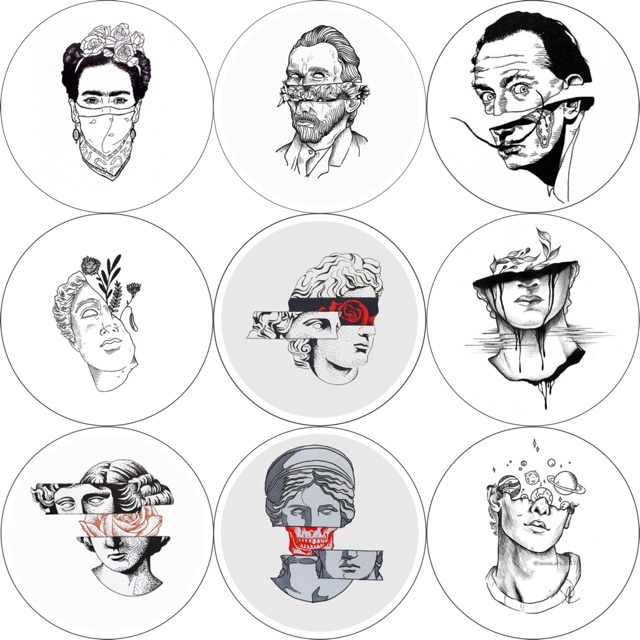 Giá đỡ điện thoại popsocket đen trắng