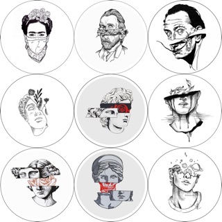 Giá đỡ điện thoại popsocket đen trắng