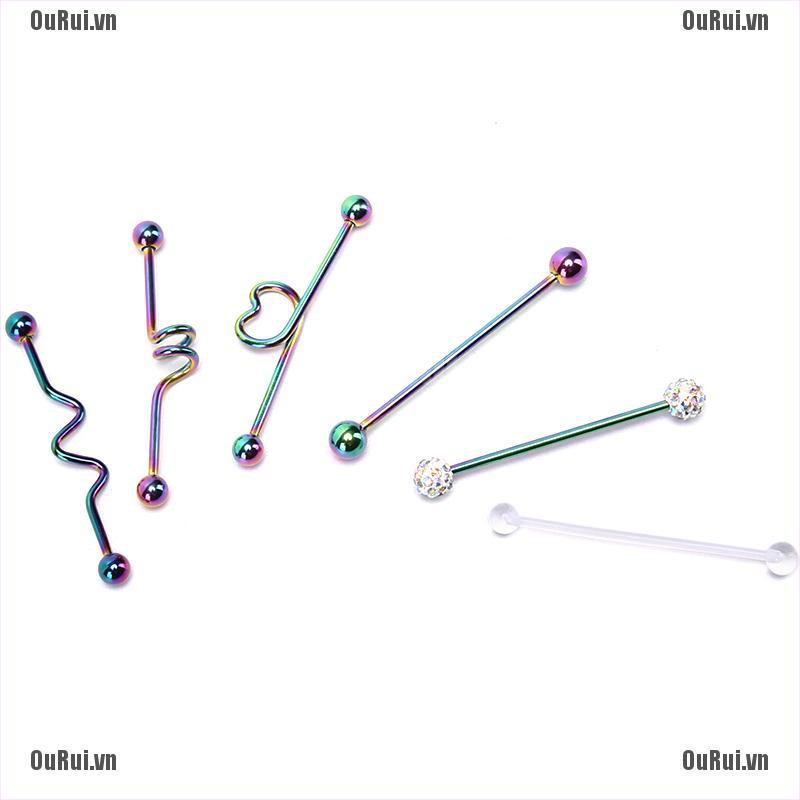 Bộ Khuyên Tai Bằng Thép Không Gỉ Thiết Kế Cá Tính Thời Trang