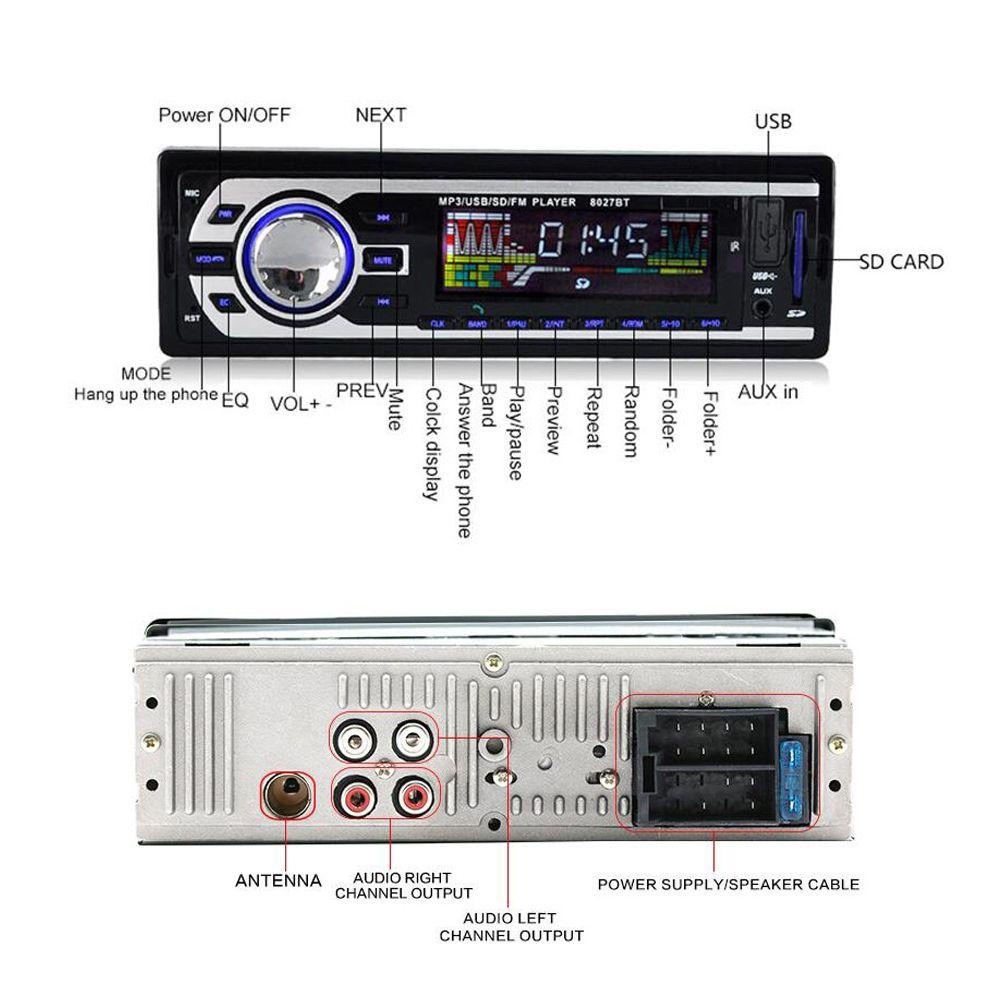 Máy Nghe Nhạc MP3 / FM / USB / AUX Rảnh Tay Tích Hợp Bảng Điều Khiển Dành Cho Ô Tô