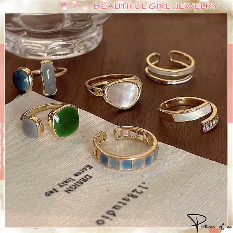 Nhẫn Thời Trang Hàn Quốc Đính Ngọc Bích Sang Trọng