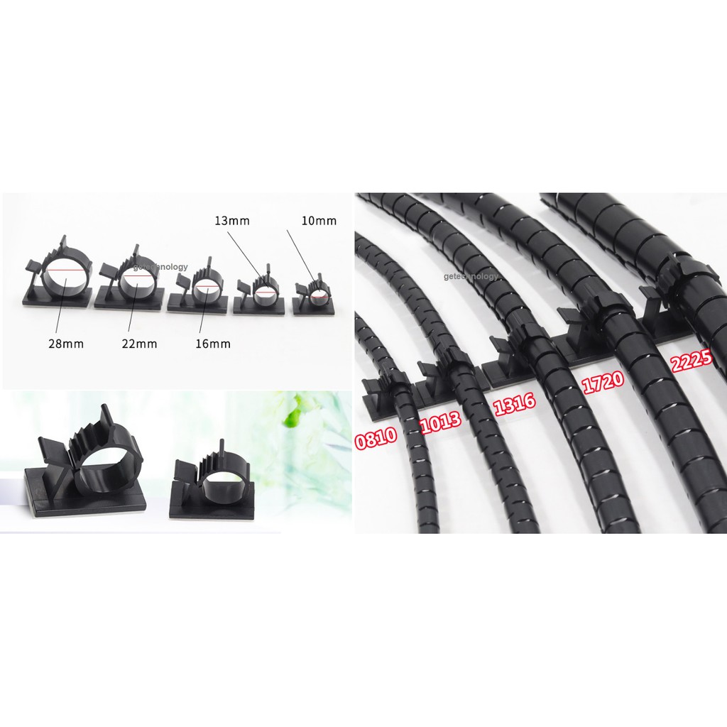 100 chiếc Kẹp cố định dây có băng keo 3M, miếng dán đi dây điện, Gối đỡ