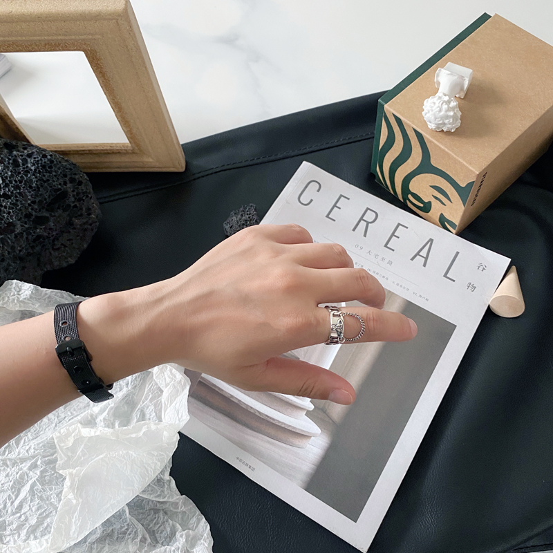 Nhẫn Dây Xích Vũ Trụ 1910024Nhẫn Hở Dễ Phối Đồ Phong Cách Hip Hop Cá Tính