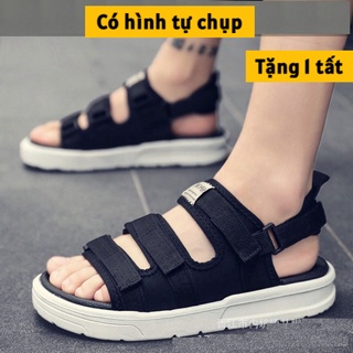 Dép Sandal 3 quai ngang, quai tháo rời nam nữ đi học, đi chơi - HÌNH THẬT, TẶNG TẤT
