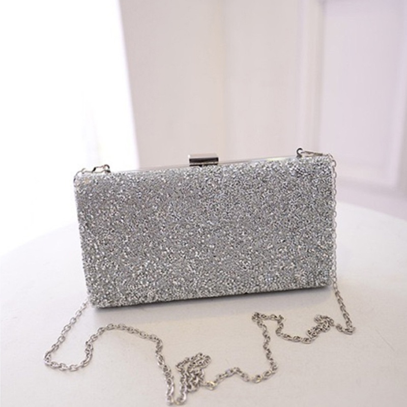 Ví Cầm Tay Đính Đá Lấp Lánh Phong Cách Retro Thời Trang Dự Tiệc Cho Nữ