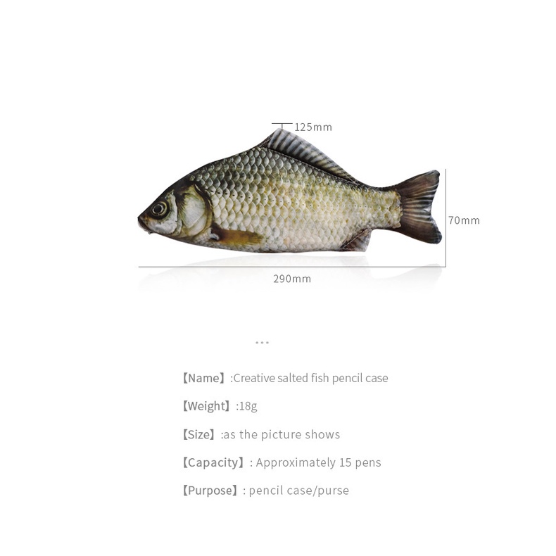 Túi Đựng Bút Chì Hình Cá Muối Sáng Tạo Vui Nhộn