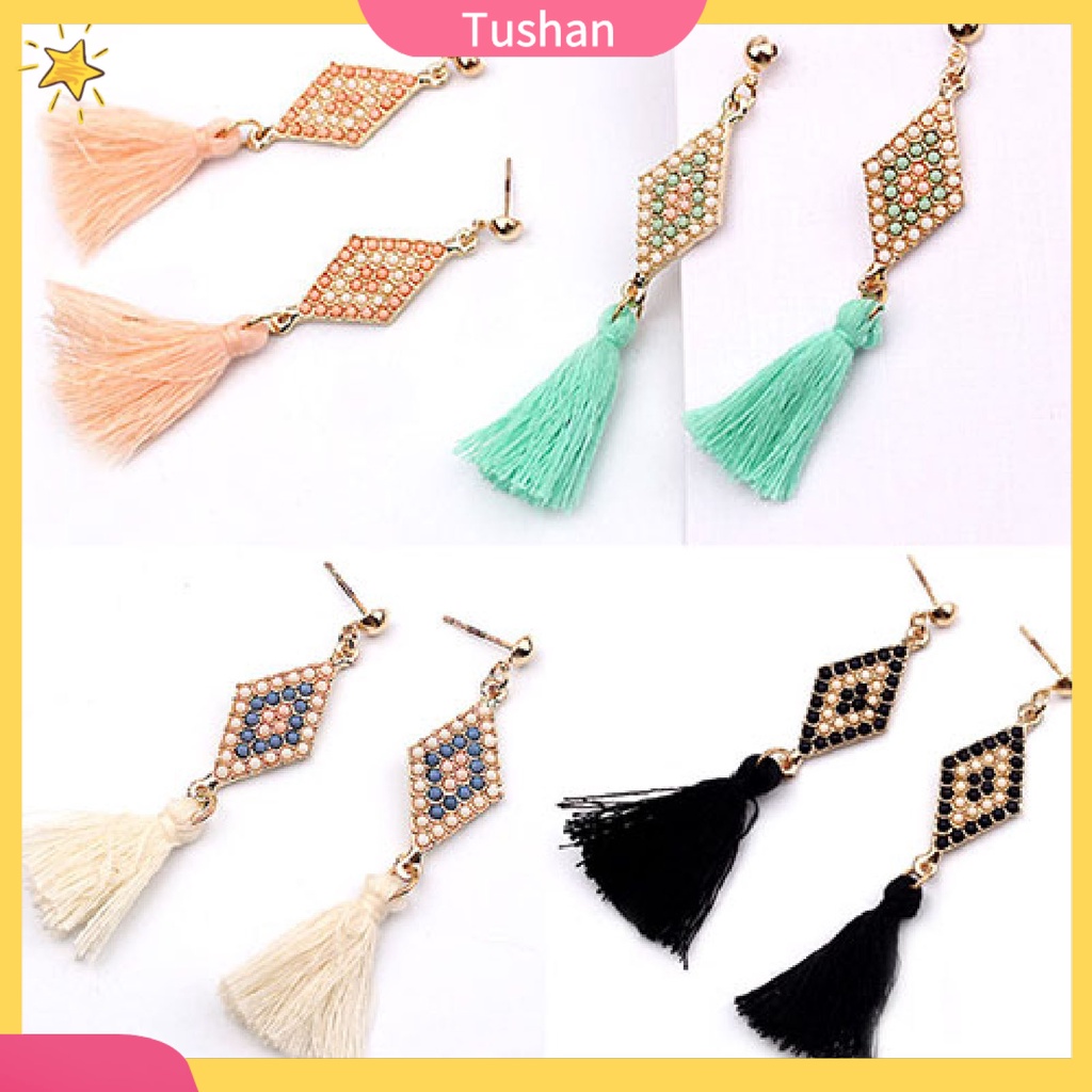 Khuyên tai tua rua phong cách cổ điển thanh lịch dành cho nữ