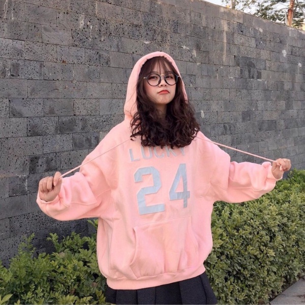 Áo hoodie nữ 24 màu hồng siêu đẹp, áo nỉ hoodie chất nỉ bông form rộng mặc thu đông siêu chất