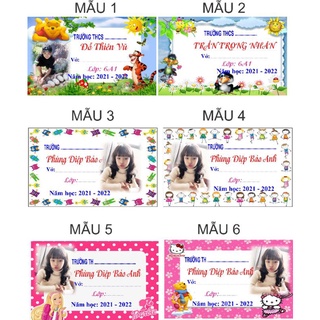 20 nhãn vở in hình theo yêu cầu