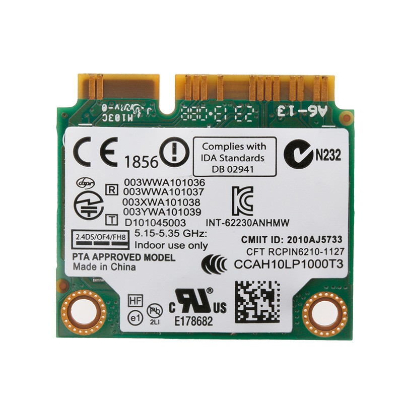 Thẻ Mini PCI-E 2 băng tần kép Intel 6230 62230anhmw 300 WIFI BT