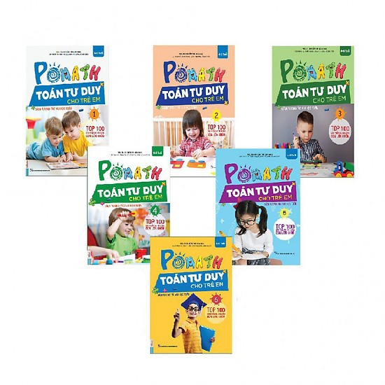 Sách Trọn Bộ 6 Cuốn PoMath Toán Tư Duy Cho Trẻ Em 4 - 6 Tuổi 6 Quyển MCTK8938