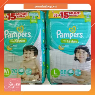 Tã dán pampers hàng philipines m70/l68/xl60