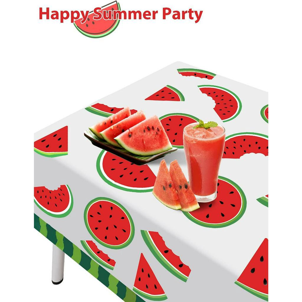 Khăn Trải Bàn Dùng Một Lần Họa Tiết Dưa Hấu 52 "X 87"