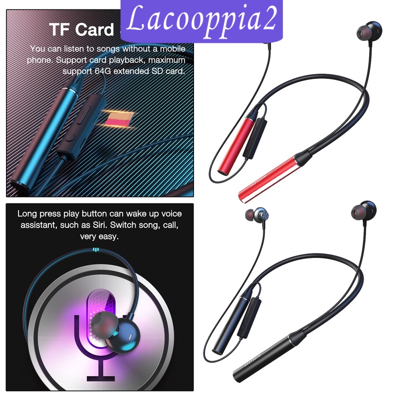 [LACOOPPIA2] in Ear Headphone Wireless Bluetooth 5.0, Hi-Fi Stereo Earphones Earbuds with HD Mic for Running Sport, Workout, Travel, Gym