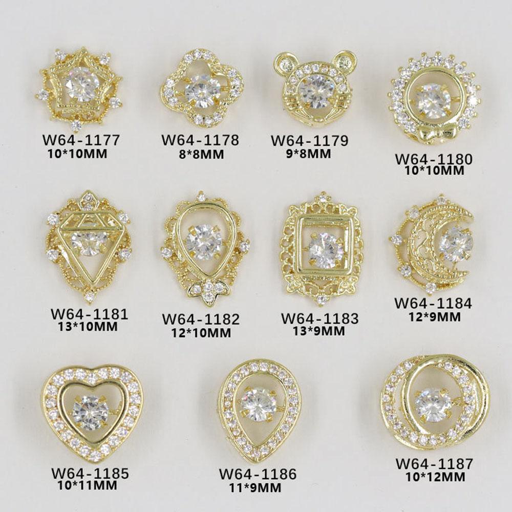 Móng Tay DYRUIDOJ Trang Trí Nghệ Thuật|Mặt Dây Chuyền Hợp Kim Hình Trái Tim Thời Trang|Phụ Kiện Làm Móng Nghệ Thuật