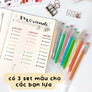 Bộ 9 bút gel màu Morandi trang trí Bullet Journal Take Notes Planner