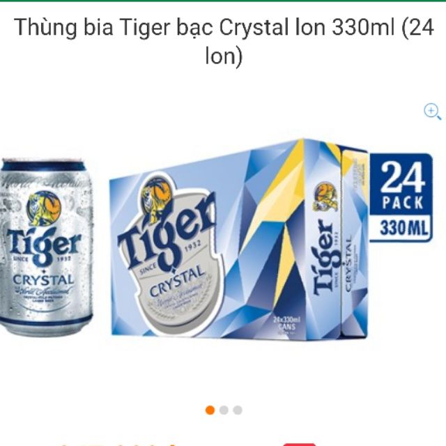 Thùng 24 lon bia tiger Crystal 330ml