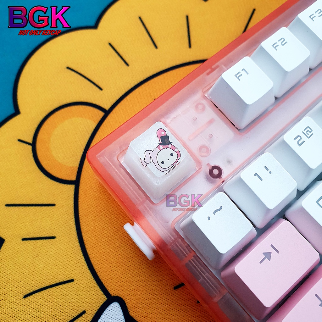 Keycap Lẻ Artisan OEM Profile Chủ Đề Rạp Xiếc Thỏ Cute 1 ( cast resi, keycap resin độc lạ )