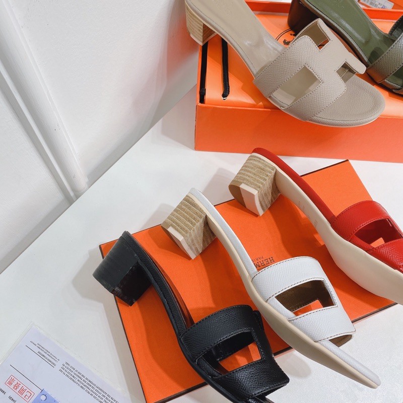 Guốc hm gót vuông super sale fullbox bill túi giấy