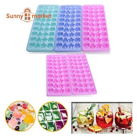 Bộ 5 khuôn làm thạch rau câu, phô mai, khay đá 36 viên