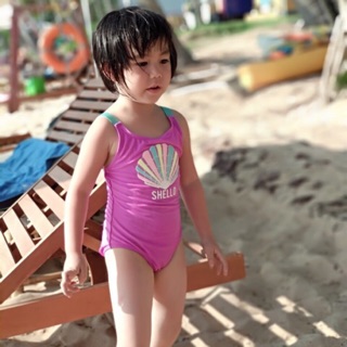 Bikini cho bé gái một mảnh sò tím  chống nắng, nóng,SPF 50+, xuất dư xịn, kèm hình thật AMGOBET Ct&J02