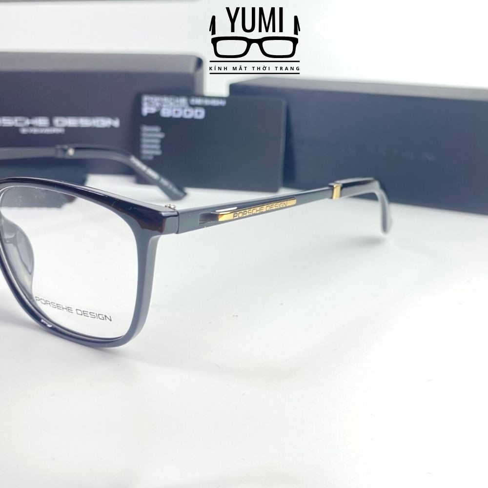 Gọng kính cận porsche design FULL BOX chính hãng nam nữ gọng kim loại mắt vuông, kính thời trang hot tred 2021 - YUMI