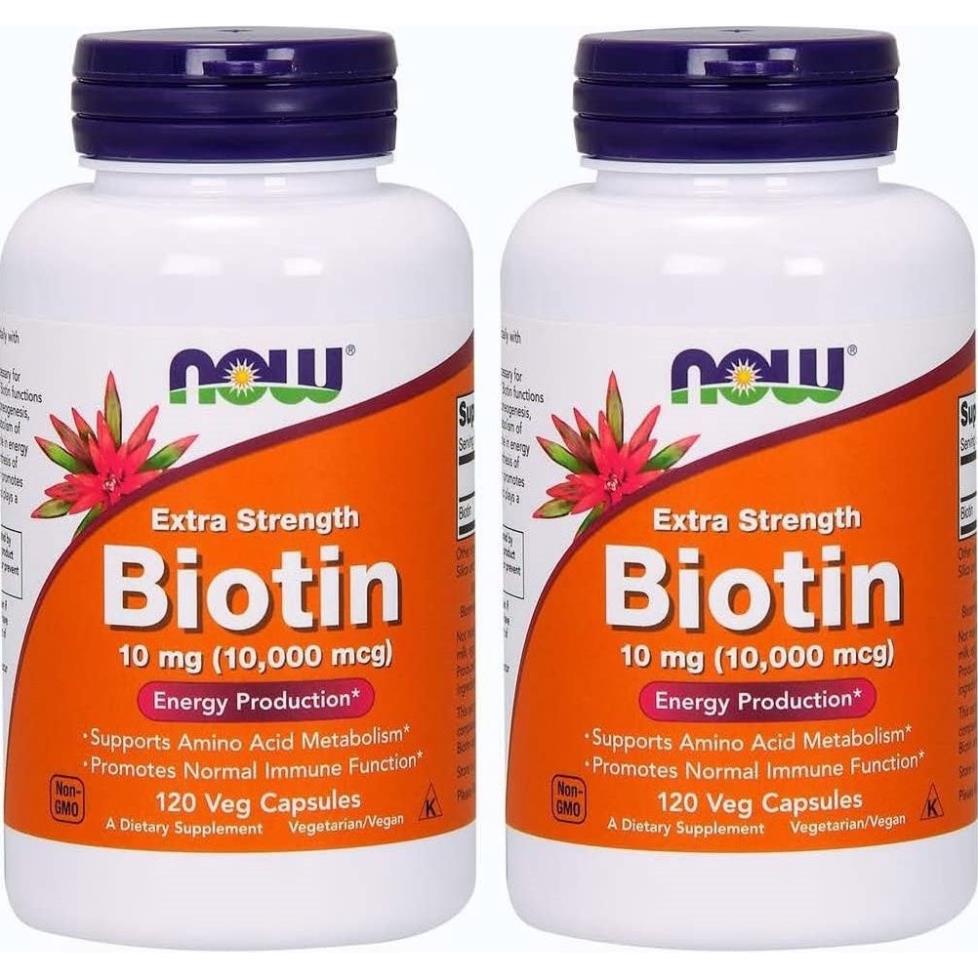 NOW BIOTIN 10.000MCG Viên Uống Hỗ Trợ Mọc Tóc Và Chống Rụng Tóc Hậu Covid