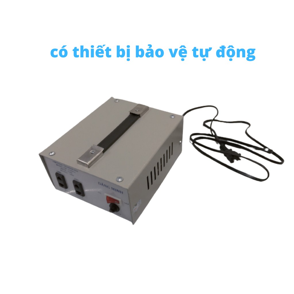 Bộ đổi nguồn 220v sang 110v - 100v 1500VA cho nồi cơm điện, biến áp ĐĂNG MINH đồng hành trọn đời.