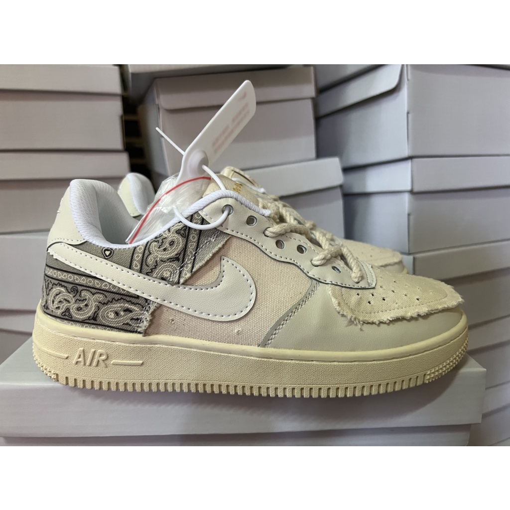 Giày thể thao Air Force 1 Dây Thừng,  Giày thể thao AF1 thổ cẩm phối đồ nam nữ siêu hot trend mẫu mới bản đẹp 2022