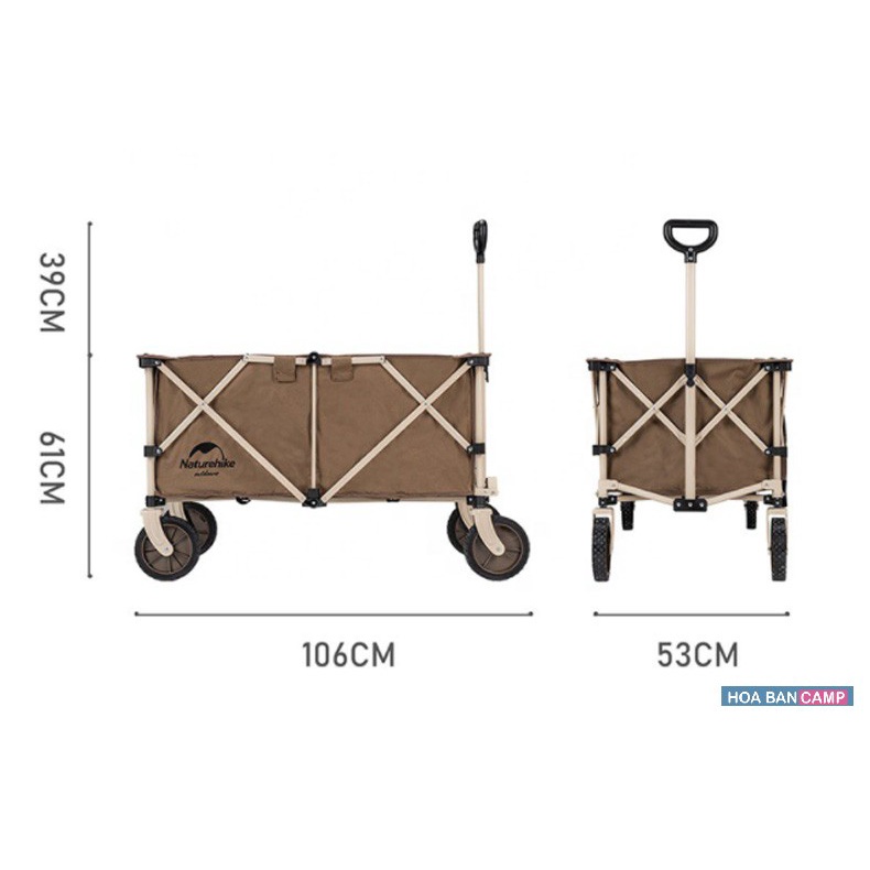 Xe Kéo Dã Ngoại Gấp Gọn NatureHike TC02 NH20PJ005 | 186L