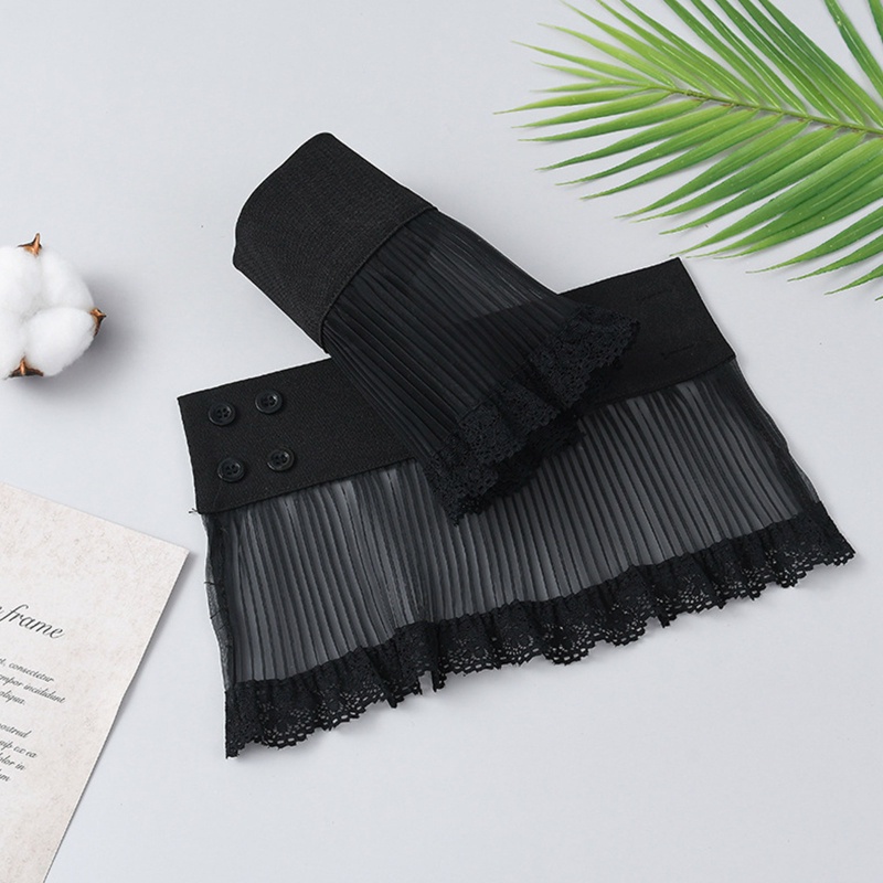 Han Phụ Nữ Organza Cổ Tay Áo Rời Viền Ren Mỏng Nhẹ Có Thể Tháo Rời Trang Trí