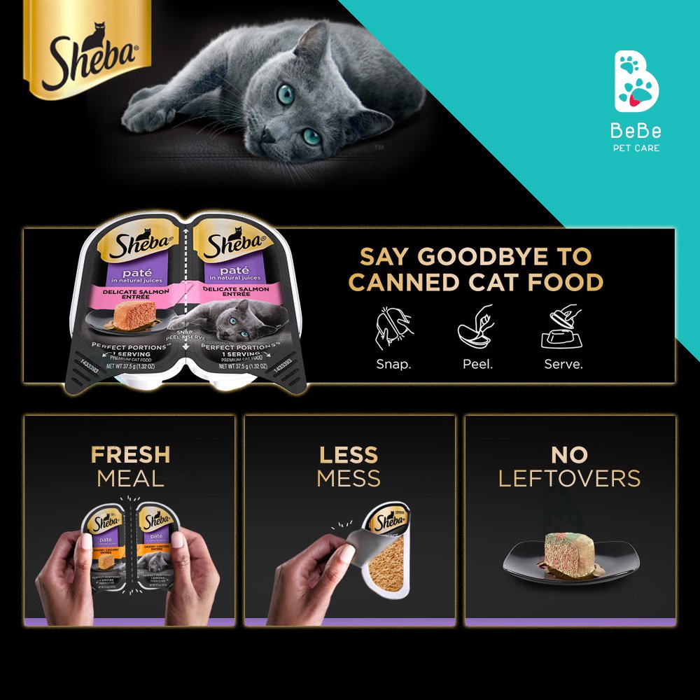Pate SHEBA Nhiều Vị Cho Mèo - Nhập Khẩu Từ Mỹ