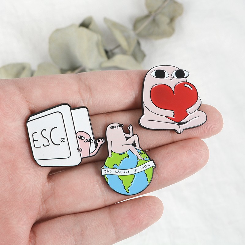 Ghim Cài Áo Hình Cốc Cà Phê Hoạt Hình Ngộ Nghĩnh