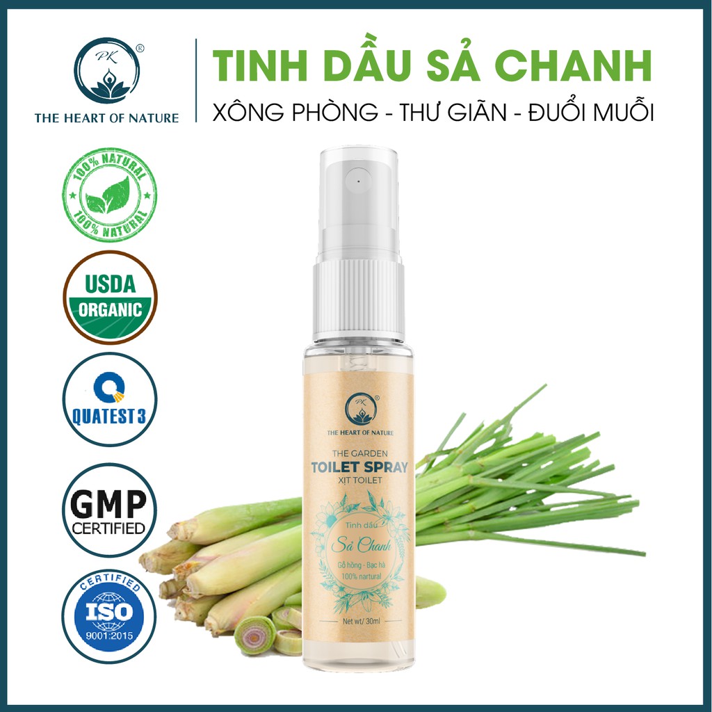 Xịt thơm phòng khử mùi tinh dầu thiên nhiên cao cấp PK 30ml/100ml - khử trùng, sạch vi khuẩn phòng ngủ, nhà vệ sinh,ô tô