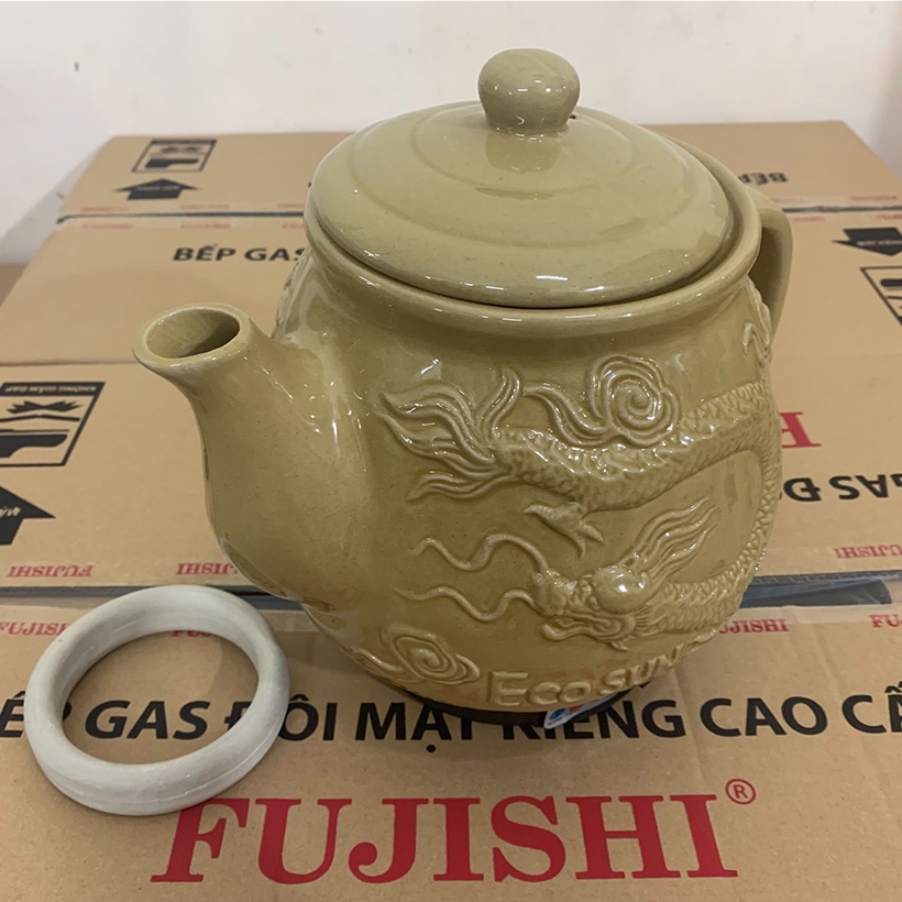 Siêu sắc thuốc điện GỐM SỨ BÁT TRÀNG Fujishi 3.2 lít HK-088 -  Ấm thuốc điện nấu tự động ngắt