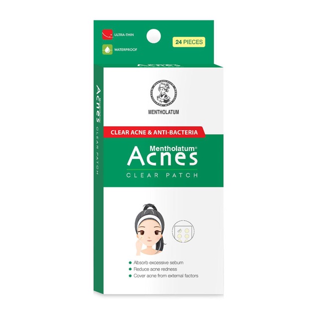 Miếng dán mụn Acnes Clear Patch H24 miếng