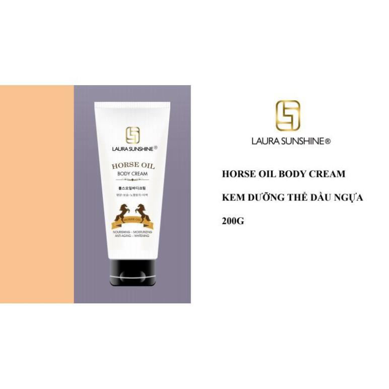 Kem Dưỡng Thể Ban Đêm Dầu Ngựa 200g Horse Oil Body Cream Laura Sunshine Nhật Kim Anh | BigBuy360 - bigbuy360.vn
