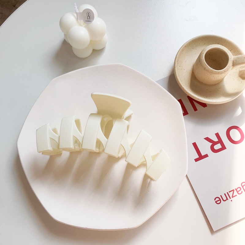 Giá Đỡ Kẹp Tóc Đuôi Ngựa Kiểu Gợn Sóng Lớn Đơn Giản Phong Cách Hàn Quốc Cho Nữ