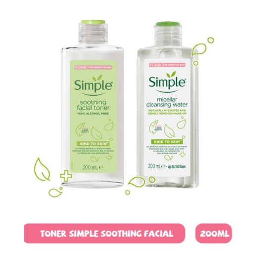 Nước Hoa Hồng Simple Dành Cho Da Nhạy Cảm 200ml