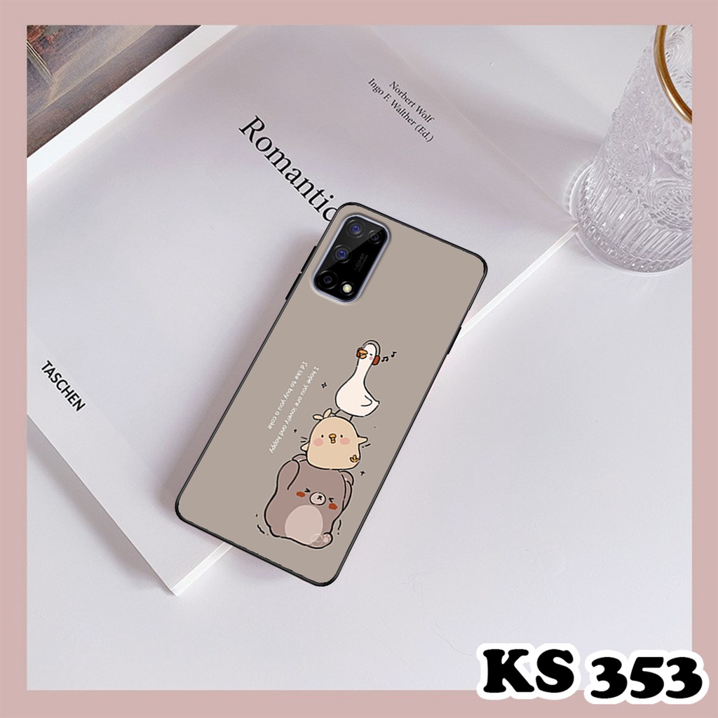 Ốp lưng Oppo Realme V5 5G - Ốp Oppo in hình Cat&amp;Bear đáng yêu - Chất liệu TPU siêu bền