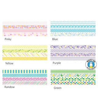 Set 4 cuộn mini Washi tape CẦU VỒNG