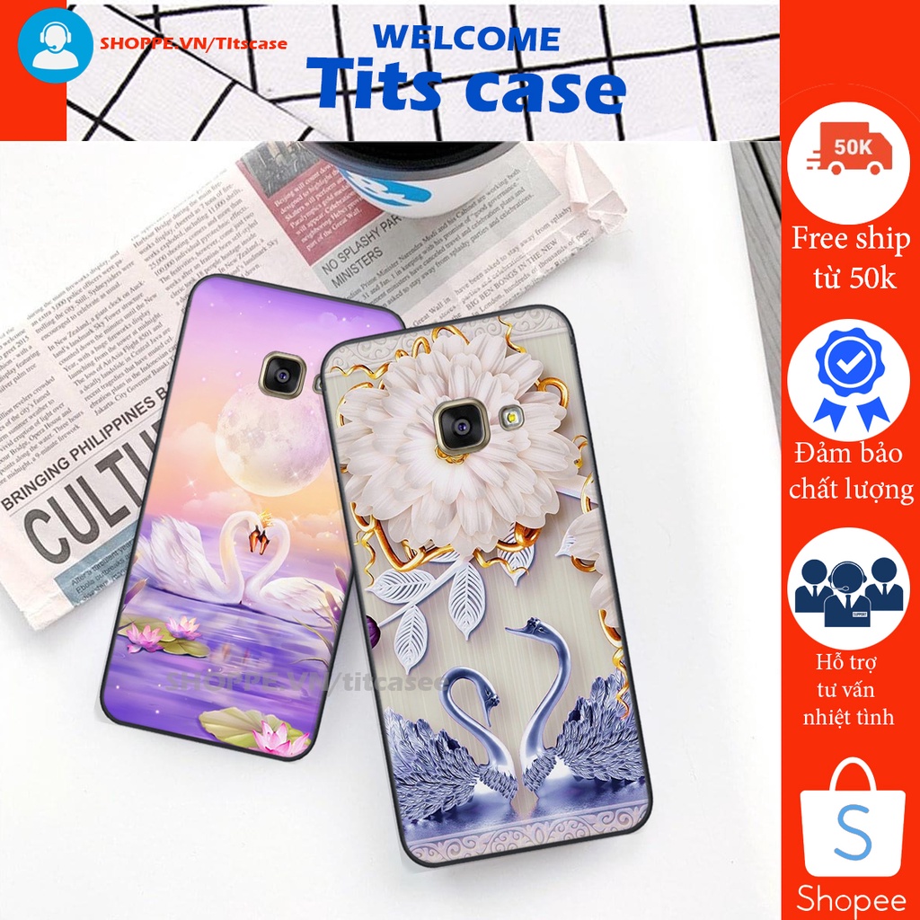 Ốp lưng Samsung Galaxy A3 2016 / A5 2016 / A7 2016 in hình thiên nga,hoa may mắn, đặc sắc ĐỘC - LẠ - BỀN