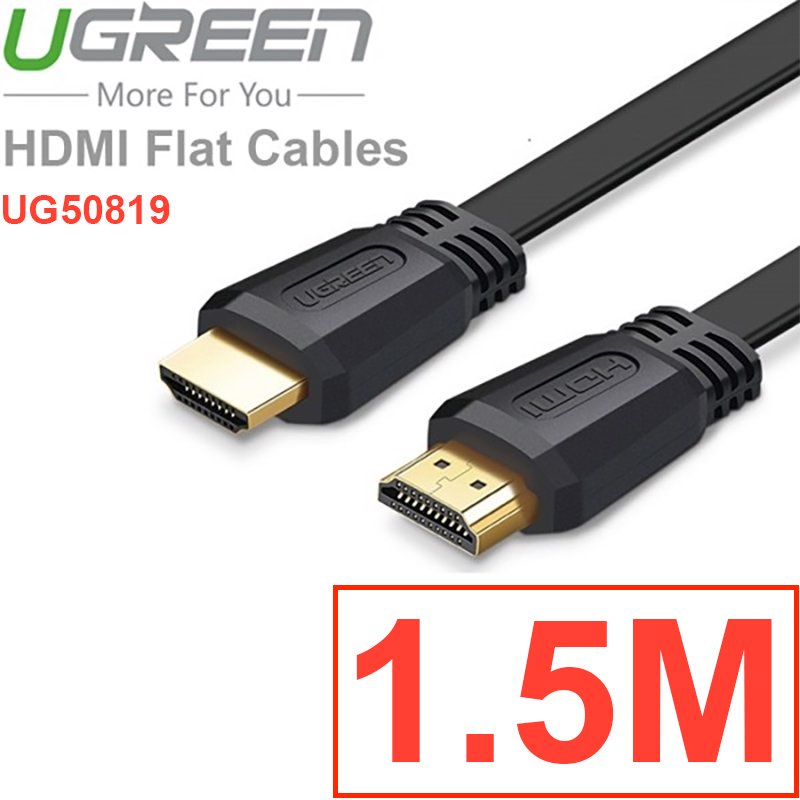 [Mã ELHACE giảm 4% đơn 300K] Cáp HDMI chuẩn 2.0 hỗ trợ 4k*2k,3D dây dẹt UGREEN 50820 50821 50819 70159 ED015 Chính hãng