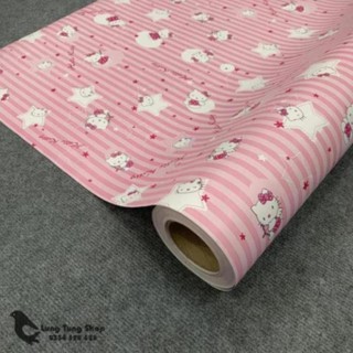 Decal hình hello kitty - Giấy dán tường có sẵn keo màu hello kitty