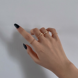Geometric shape ring, 4 ring fashion accessories