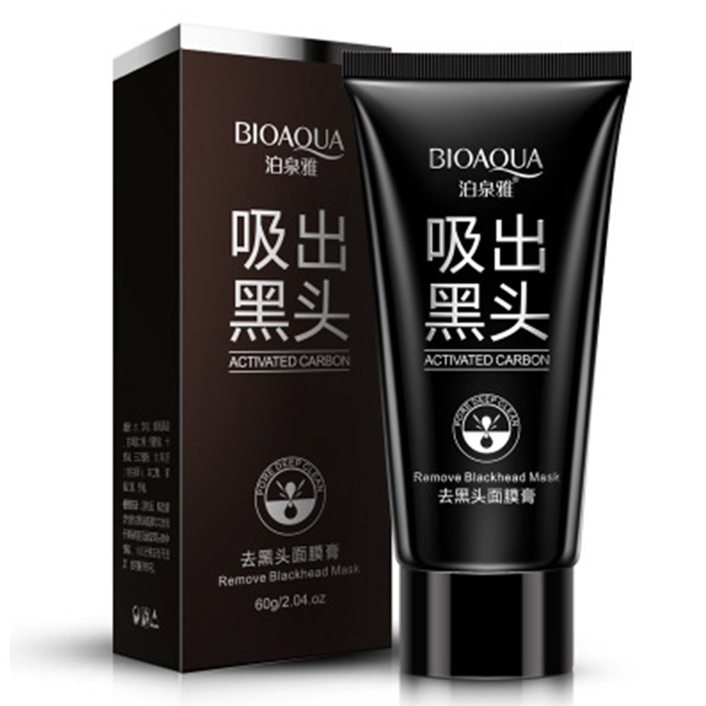 Tuýp Mặt Nạ Bóc Mụn Đầu Đen Than BIOAQUA Hộp Màu Đen  - HÀNG HOT NEW