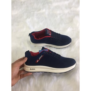 Giầy thể thao nam nữ đỏ pha xanh đế êm adidas neo d06