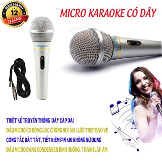 Micro karaoke, mirco có dây xingma ak-319 cao cấp giắc cắm 6.5mm thông dụng, tương thích với mọi loại dàn karaoke