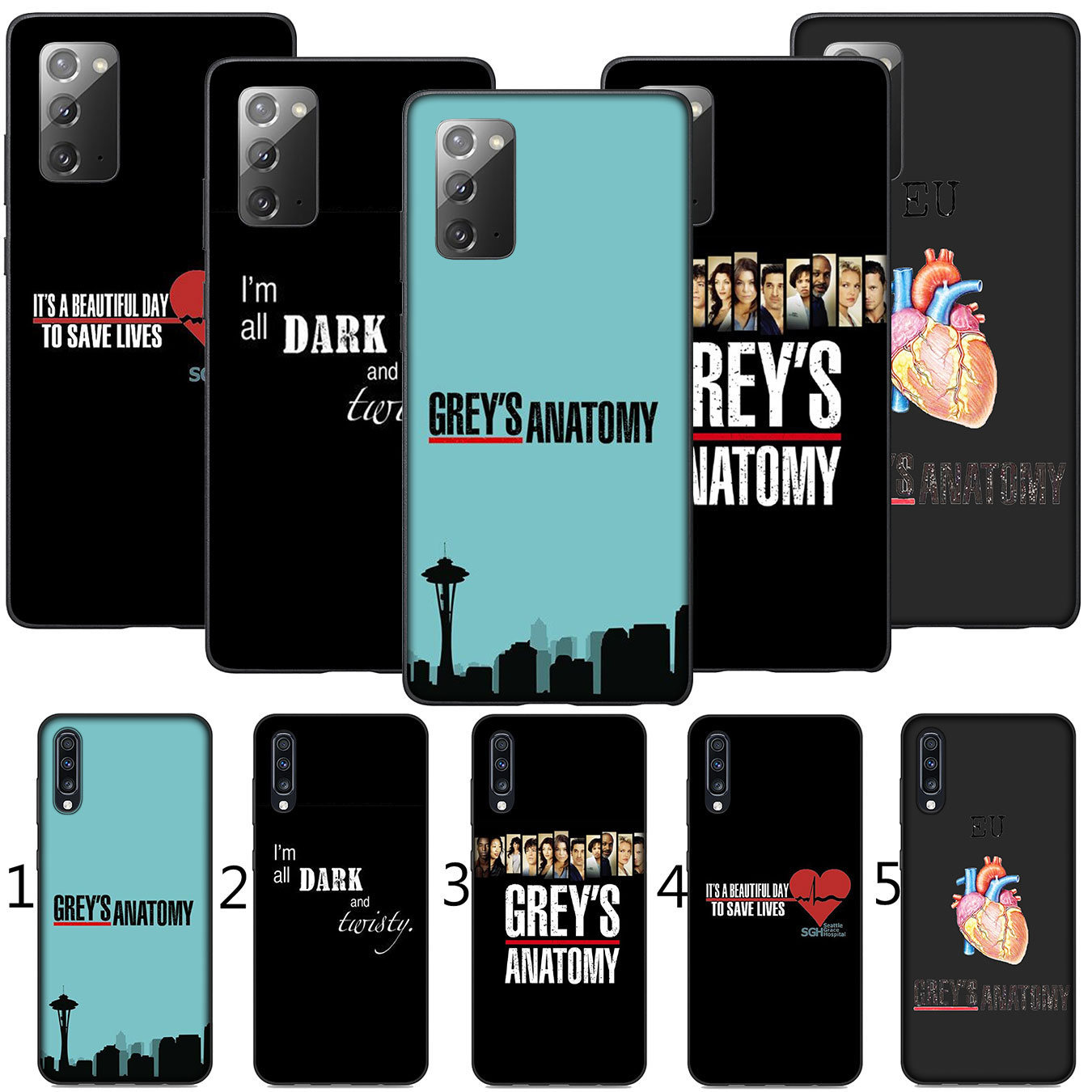 Samsung Galaxy S21 Ultra S8 Plus M31 M51 A11 A31 A51 S21+ S8+ S21Plus Phone Case Soft Silicone Casing Grey's Grey is Anatomy TV