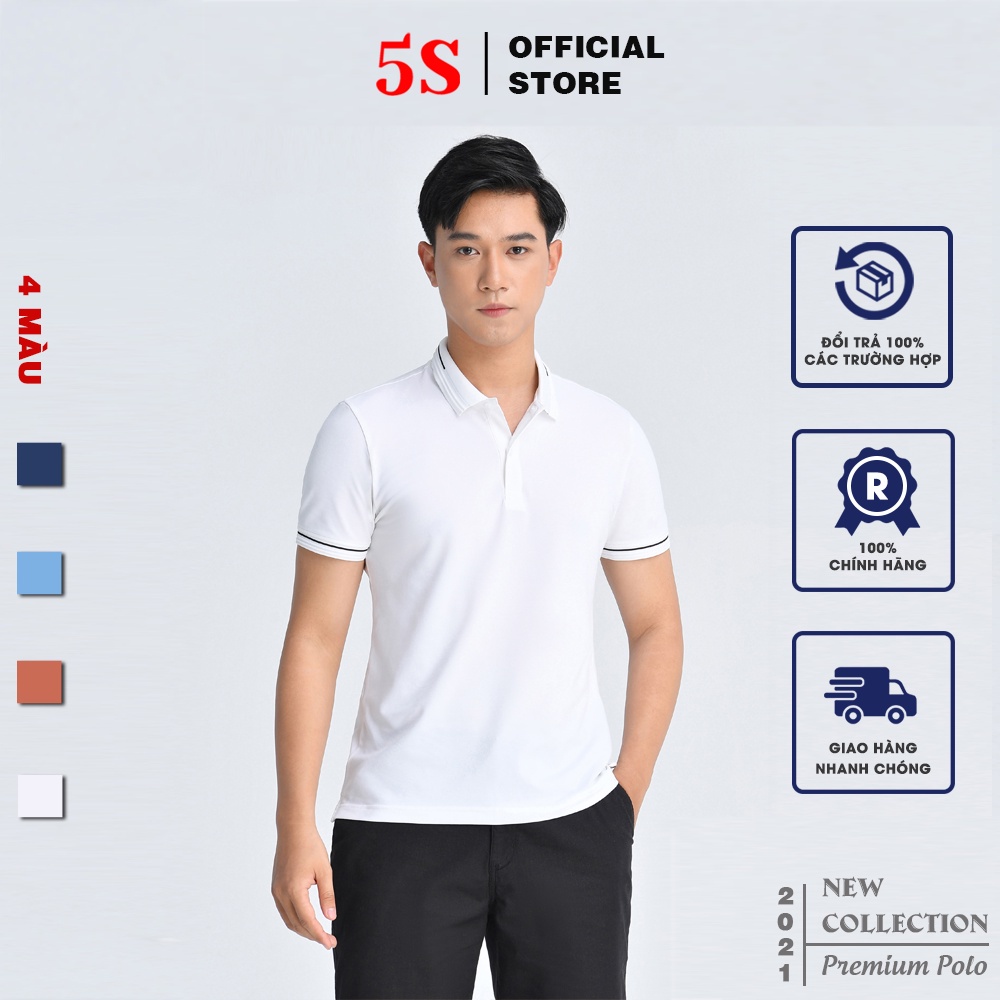 Áo Thun Nam Có Cổ 5S Chất Liệu Thun Cao Cấp, Siêu Mát, Phom Dáng Trẻ Trung (APC21014-01) - Hàng mới về